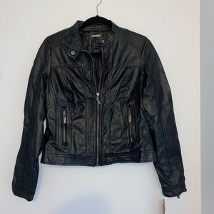 Black leather jacket